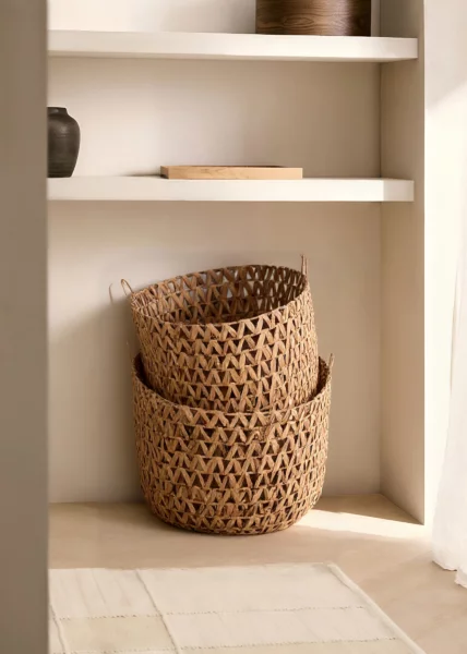 Корзина Линда круглая с ручками малая, 35х25