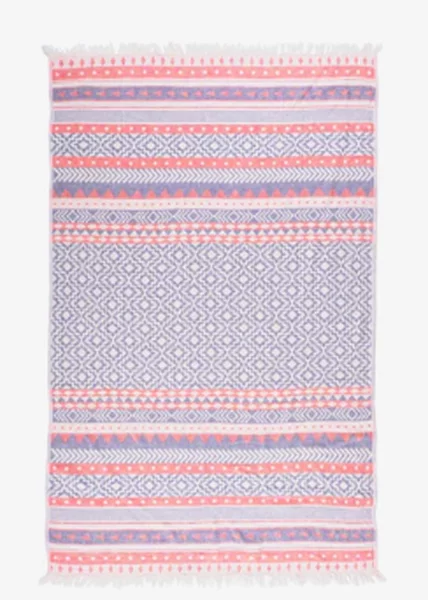 Полотенце пештемаль Morocco, 90x160, 100% хлопок, голубой/коралловый фото №1