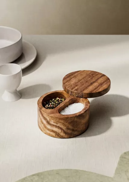 Емкость для специй из акации, 12 см фото №1