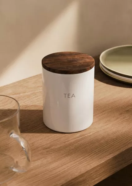 Банка для хранения чая, 650 мл, белая фото №1