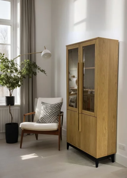Шкаф Olive Scandi, 100х40х200 фото №2
