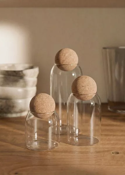 Набор стеклянных банок для хранения, 3 шт. фото №1