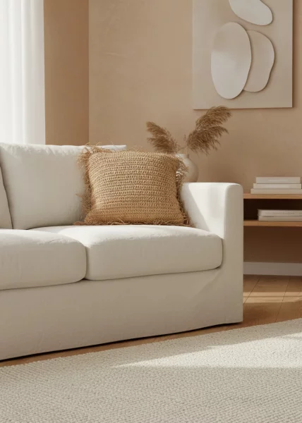 Декоративная подушка Olive из рафии, 40х40