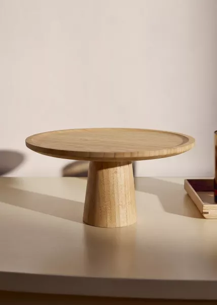 Тортовница деревянная на ножке, 36 см фото №1