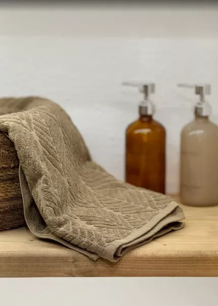 Полотенце банное, 70х140, хлопок, зеленое фото №2