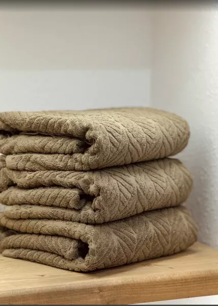 Полотенце банное, 70х140, хлопок, зеленое фото №3