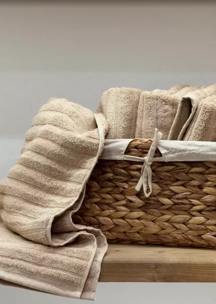 Полотенце лицевое, 50х75, хлопок, бежевое