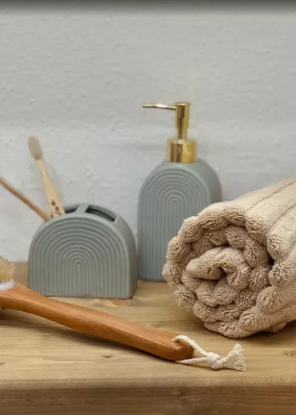 Полотенце лицевое, 50х75, хлопок, бежевое фото №4