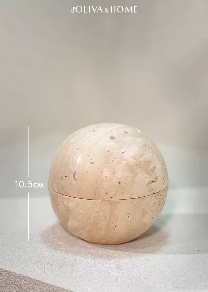 Подставка под благовония Olive Шар из натурального камня, травертин фото №2