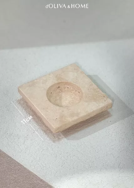 Подставка под благовония Olive Квадрат из натурального камня, травертин фото №3