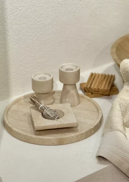 Подставка под благовония Olive Квадрат из натурального камня, травертин фото №6