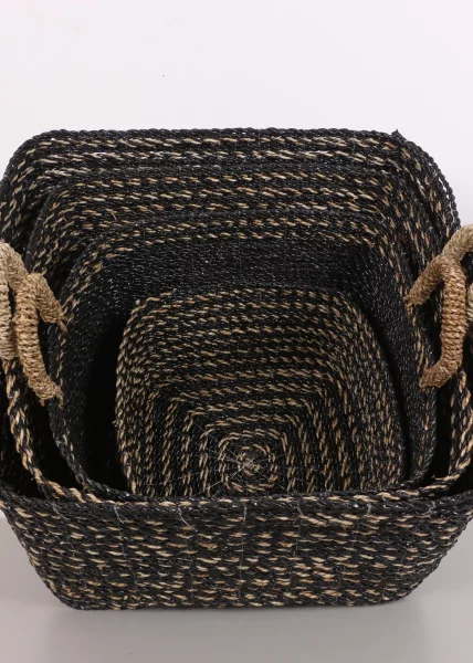 Корзина Olive Black квадратная, 43x40x42 фото №6