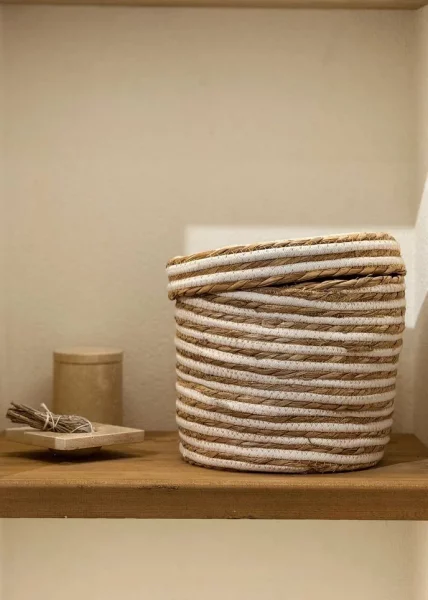 Органайзер для хранения White stripe, 24 см, бежевый