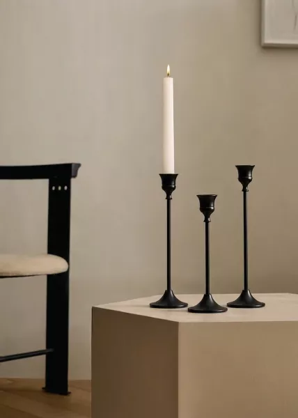 Набор подсвечников для высоких свечей, 3 шт. фото №1