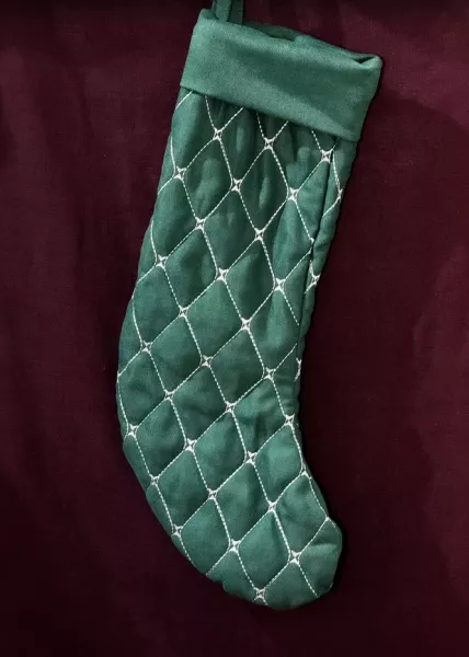 Рождественский сапожок для подарков, зеленый фото №1