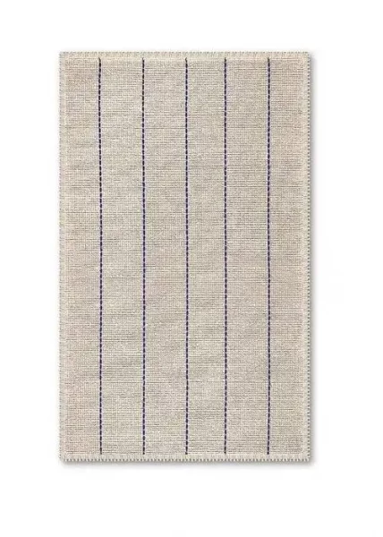 Набор из 2-х ковриков для ванной, 60x90 и 50x60, 100% хлопок, молочный в полоску