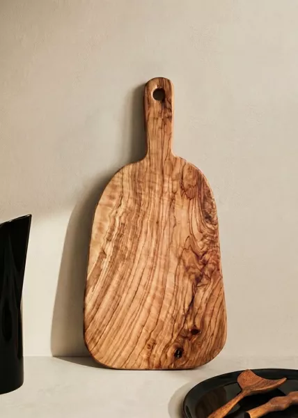 Доска разделочная деревянная, 43 см, олива фото №1