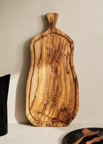 Доска разделочная деревянная, 42 см, олива фото №1