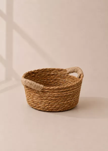 Корзина для хранения с двумя ручками круглая, 19 см