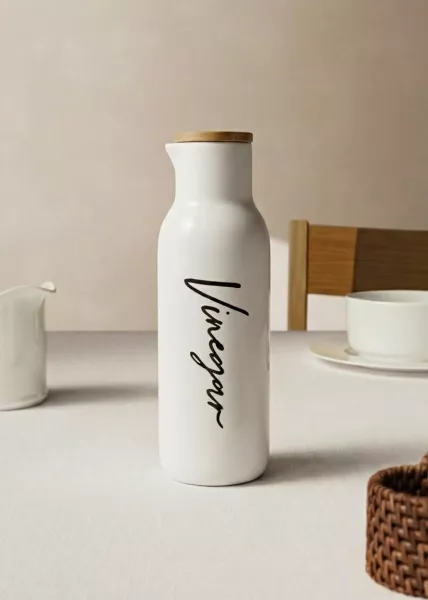 Бутылочка для уксуса, 20 см, белая