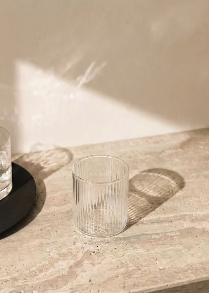 Набор стаканов рифленых, 300 мл, прозрачное стекло фото №1