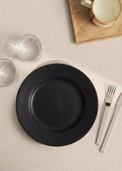 Тарелка Black, 28 см, фарфор, черная фото №1