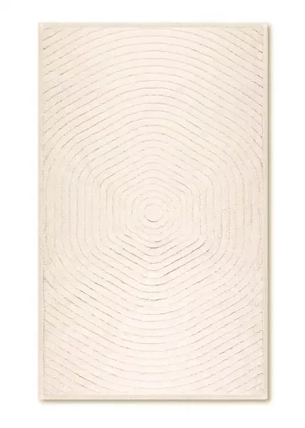 Набор из 2-х ковриков для ванной, 60x100, 50x60, 100% хлопок, бежевый