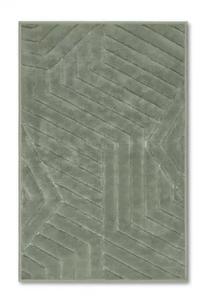 Набор из 2-х ковриков для ванной, 60x100, 50x60, 100% хлопок, Олива фото №2