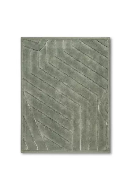 Набор из 2-х ковриков для ванной, 60x100, 50x60, 100% хлопок, Олива фото №3