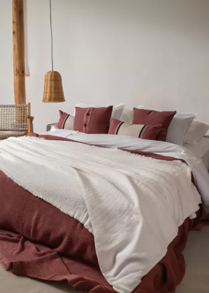 Покрывало декоративное Aspect, 180х240, 85% хлопок, 15% вискоза, белое фото №1