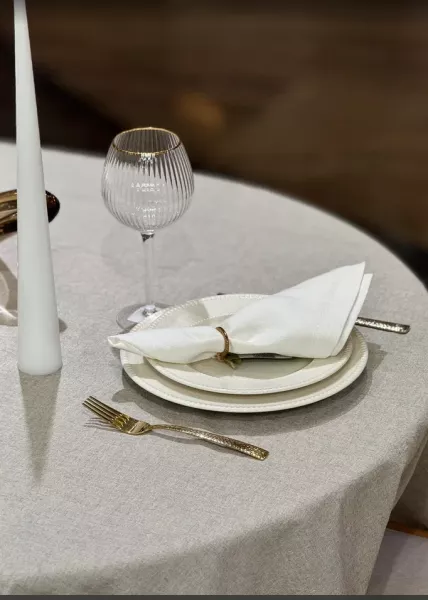 Скатерть Bragi, 150х200, хлопок, серая меланж