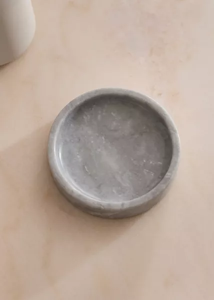 Мыльница Olive для ванной комнаты из натурального камня, мрамор, серая