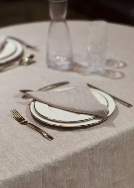 Набор из 2-х салфеток 45x45 см из натурального льна, бежевый фото №1