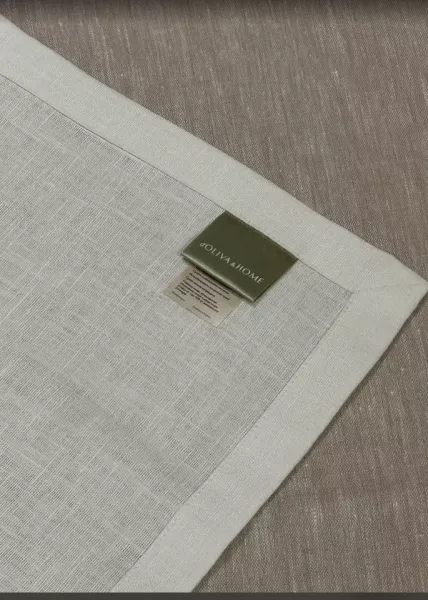 Набор из 2-х салфеток 45x45 см из натурального льна, белый фото №4