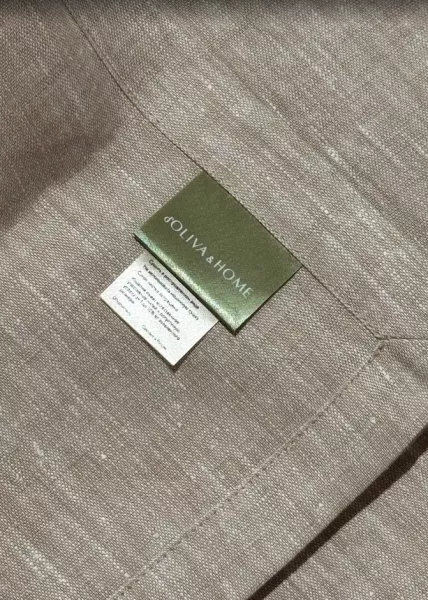 Дорожка из натурального льна 50x160 см, бежевая фото №5