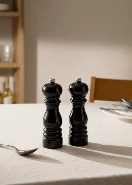 Набор для специй Paris, 18 см, бук, черный