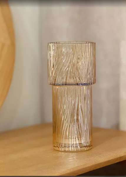 Ваза декоративная из стекла Tulip, 24 см фото №3