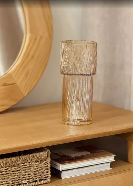 Ваза декоративная из стекла Tulip, 24 см фото №1