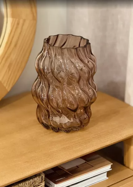 Ваза декоративная из стекла Peony, 24 см фото №2