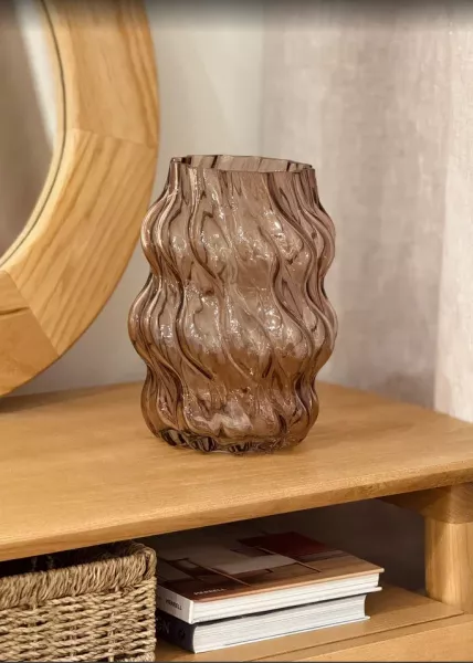 Ваза декоративная из стекла Peony, 24 см фото №1