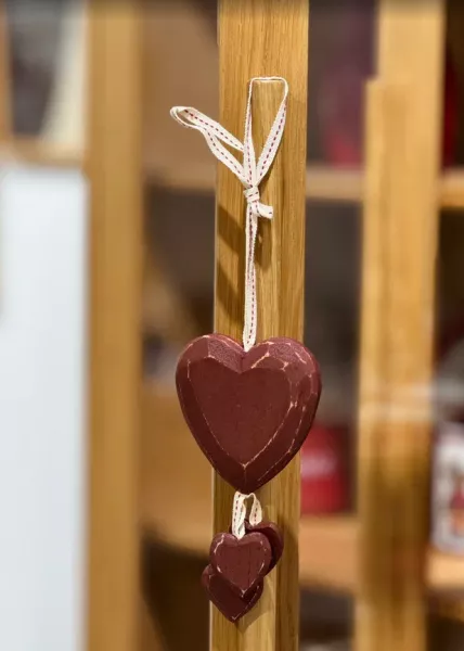 Eлочное новогоднее украшение Heart, красный фото №1