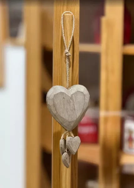 Eлочное новогоднее украшение Heart, натуральный фото №1