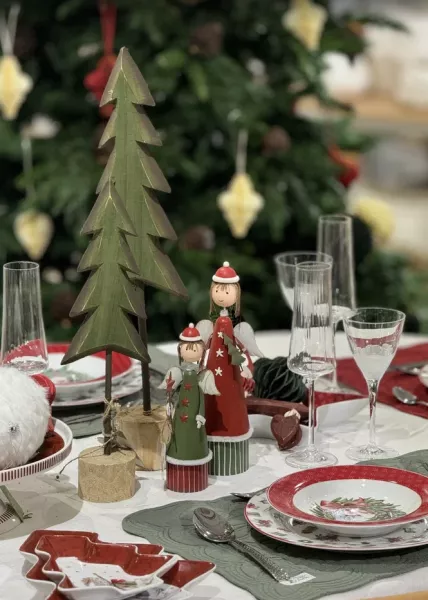 Набор из 2 новогодних декоративных фигур Christmas tree, 41 см, 56 см фото №1