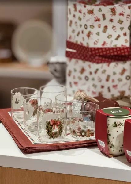 Набор стаканов Christmas wreath, 6 шт., 300 мл, стекло фото №1