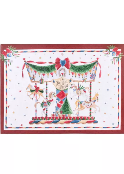 Плейсмат новогодний с рисунком, 33x50, хлопок фото №1