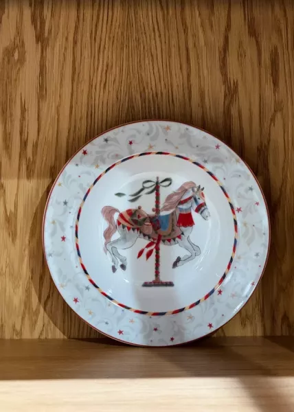 Тарелка новогодняя Horce глубокая, 21.5 см фото №1