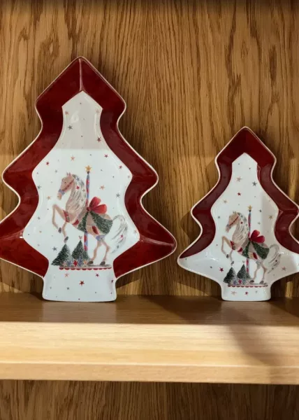 Набор сервировочных тарелок Christmas tree, 19 см, 27 см фото №1