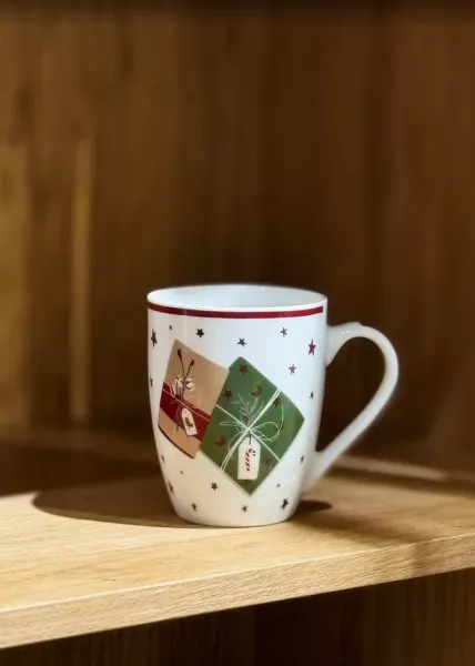 Кружка новогодняя Подарок, 350 мл фото №1