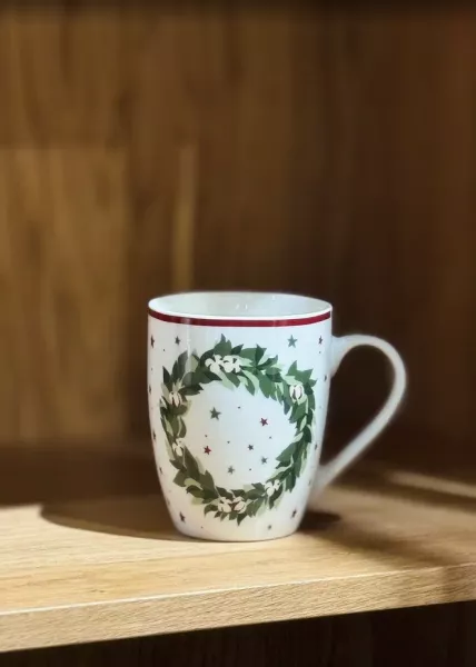 Кружка новогодняя Венок, 350 мл фото №1