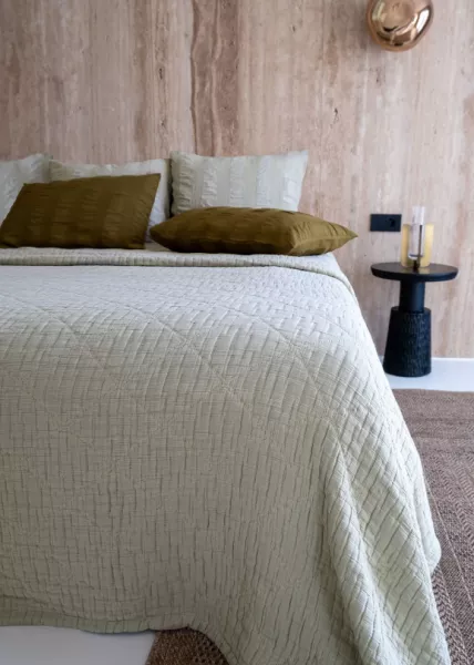 Покрывало декоративное Atik, 240x240, хлопок, серое фото №1